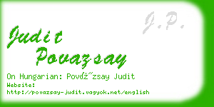 judit povazsay business card